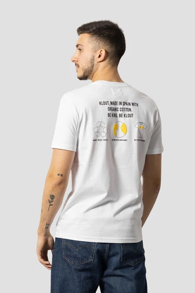 T-Shirt Klout Recycler Blanc Pour Homme Et Femme â Image 7