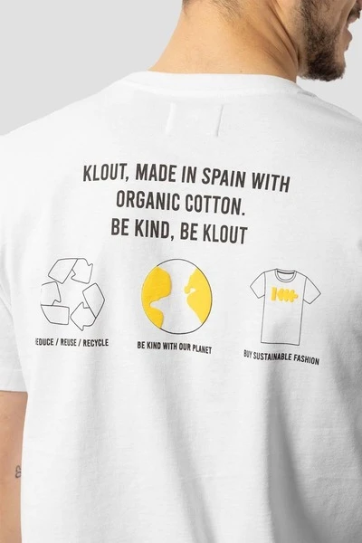 T-Shirt Klout Recycler Blanc Pour Homme Et Femme â Image 8