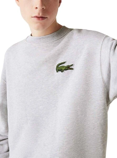 Sweat Lacoste Loose Fit Gris Pour Homme – Image 3
