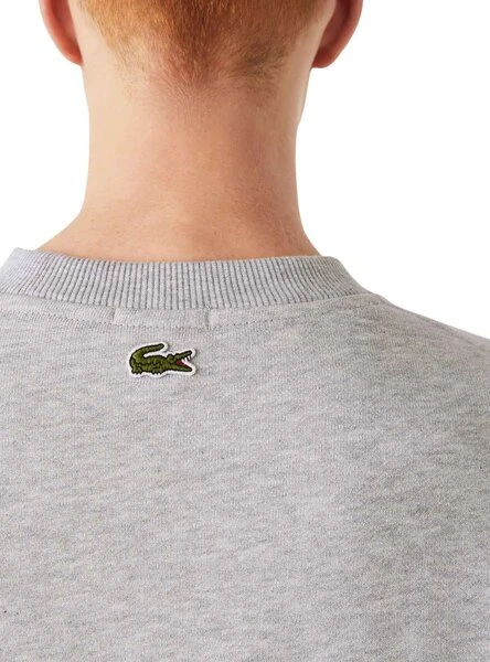 Sweat Lacoste Loose Fit Gris Pour Homme – Image 5