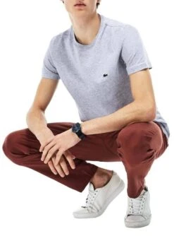 T-Shirt Lacoste Circular Gris Pour Homme