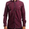Chemise Klout Cadres Rouge Et Bleu Pour Homme