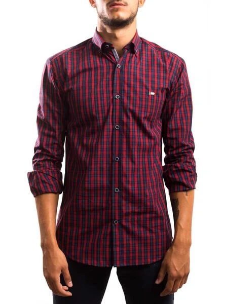 Chemise Klout Cadres Rouge Et Bleu Pour Homme â Image 2