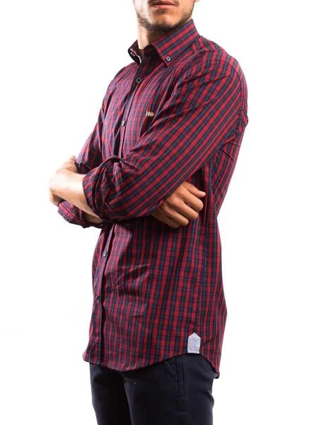 Chemise Klout Cadres Rouge Et Bleu Pour Homme â Image 3