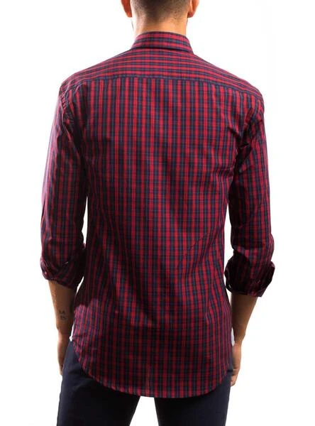 Chemise Klout Cadres Rouge Et Bleu Pour Homme â Image 4