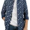 Chemise Klout Paisley Bleu Bleu Marine Pour Homme