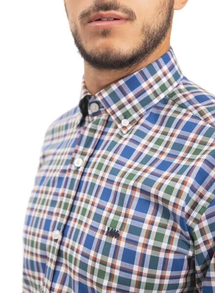 Chemise Klout Camino Bleu Y Vert Pour Homme â Image 3