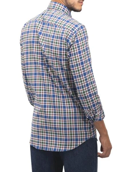 Chemise Klout Camino Bleu Y Vert Pour Homme â Image 4