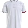 Polo Tommy Jeans Regular Flag Blanc Pour Homme