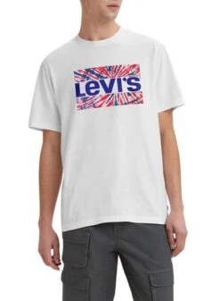 T-Shirt Levis Relaxed Tie Dye Blanc Pour Homme