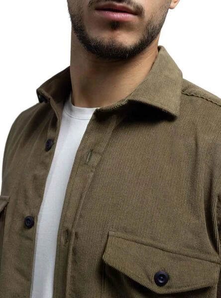 Surchemise Klout Corduroy Vert Pour Homme â Image 5