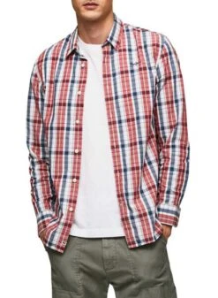 Chemise Pepe Jeans Loick Cadres Pour Homme