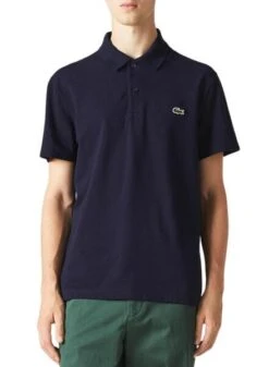 Polo Lacoste Bord Bleu Marine Pour Homme
