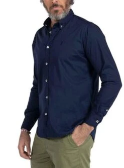 Chemise El Pulpo Popeline Bleu Bleu Marine Pour Homme