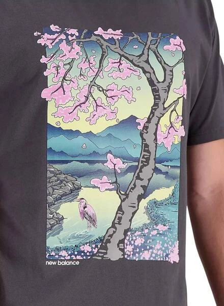 T-Shirt New Balance AT Graphic Noire Homme â Image 4