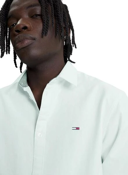 Chemise Tommy Jeans Oxford Vert Pour Homme â Image 2