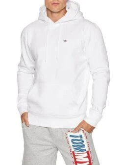 Sweat Tommy Jeans Fleece Blanc Pour Homme
