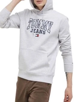 Sweat Tommy Jeans Entry Gris Pour Homme