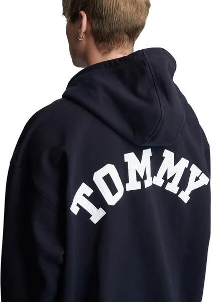 Sweat Tommy Jeans Zip Bleu Marine Pour Homme â Image 4