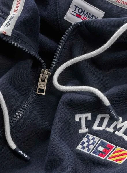 Sweat Tommy Jeans Zip Bleu Marine Pour Homme â Image 7