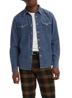 Veste Levis Barstow Western Bleu Pour Homme
