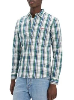 Chemise Levis Battery Cadres Vert Pour Homme