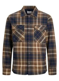 Chemise Jack & Jones Eddie Cadres Brun Homme