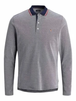 Polo Jack & Jones Bluwin M/L Gris Pour Homme