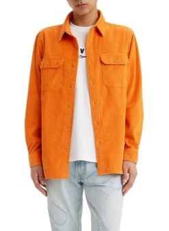 Chemise Levis Jackson Worker Orange Pour Homme