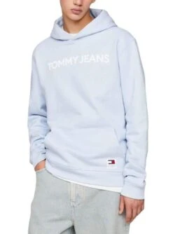 Sweat Tommy Jeans Rég Bold Bleu Pour Homme