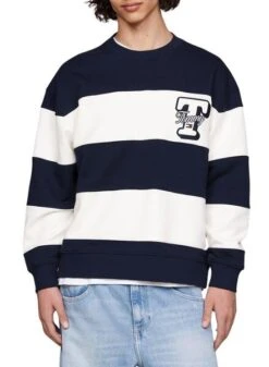 Sweatshirt Tommy Jeans Letter Relaxed Pour Homme