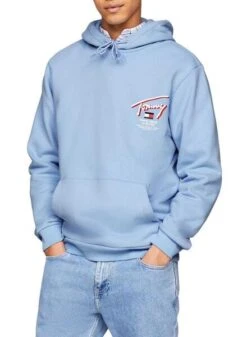 Pull à Capuche Tommy Jeans 3D Street Bleu Pour Homme
