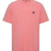 T-shirt Tommy Jeans Badge Washed Rose Pour Homme.