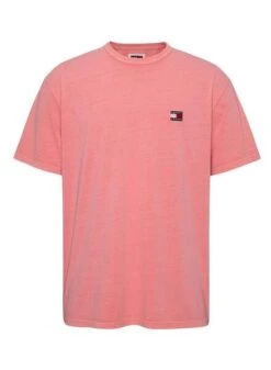 T-shirt Tommy Jeans Badge Washed Rose Pour Homme.