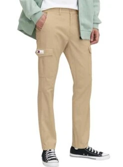 Pantalon Tommy Jeans Austin Cargo Beige Pour Homme