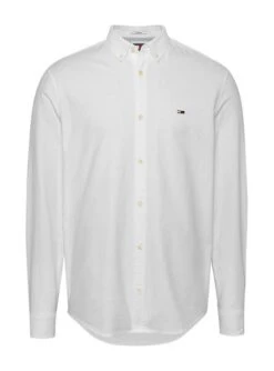 Chemise Tommy Jeans Entry Oxford Blanc Pour Homme