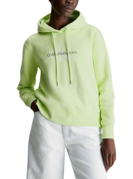 Sweat Calvin Klein Jumpsuitlogo Reg Vert Homme