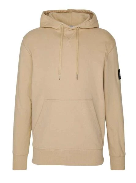 Sweat Calvin Klein Badge Hoodie Beige Homme â Image 4