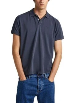 Camiseta De Polo Pepe Jeans New Oliver Marino Para Hombre