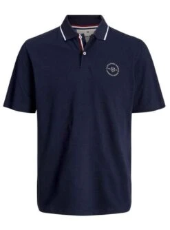 Polo Jack & Jones Champ De Fard à Joues Bleu Marine Pour Homme