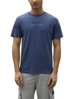 T-shirt Bleu Marine Ecoalf Pour Homme