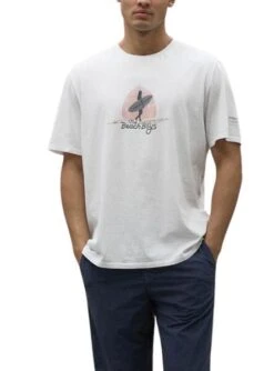 T-shirt Ecoalf Barbaralf Blanc Pour Homme