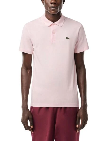 Polo Lacoste Stretch Rose Pour Homme