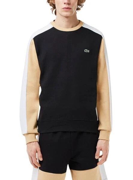 Sweat à Capuche Lacoste Color Block Noir Pour Homme