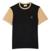 Maillot Lacoste Colorblock Noir Et Beige Pour Homme