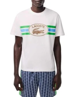 Maillot Lacoste Monogramme Beige Pour Homme