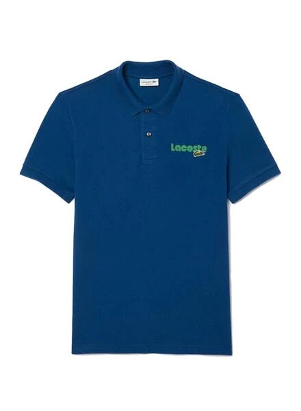 Polo Lacoste Rétro Bleu Marine Pour Homme