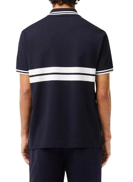 Polo Lacoste L1212 Marine Insigne Pour Homme â Image 2