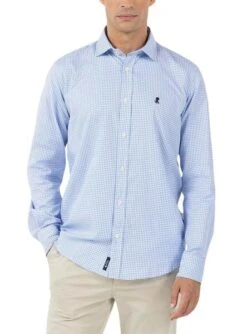 Chemise Le Poulpe Sena Bleu Capri Pour Homme