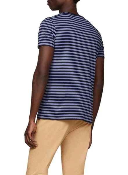 Maillot Tommy Hilfiger Stretch Slim Rayures Bleu â Image 2